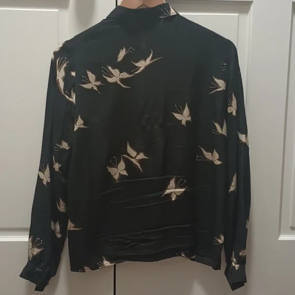 Valentino Black and Cream Patterned Blouse - Picture 4 of 4